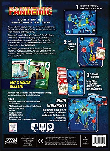 ZMan- Pandemie Juego de mesa cooperativo, individual, Multicolor (Z-Man Games 691100) - Idioma Alemán