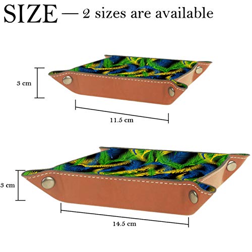 ZORE_FINE5 Bandeja plegable para juegos de dados con ruedas de cuero, bandejas y reloj, llaves, monedas, dulces caja de almacenamiento de 5.7 pulgadas/5.7 en plumas de estilo brasileño