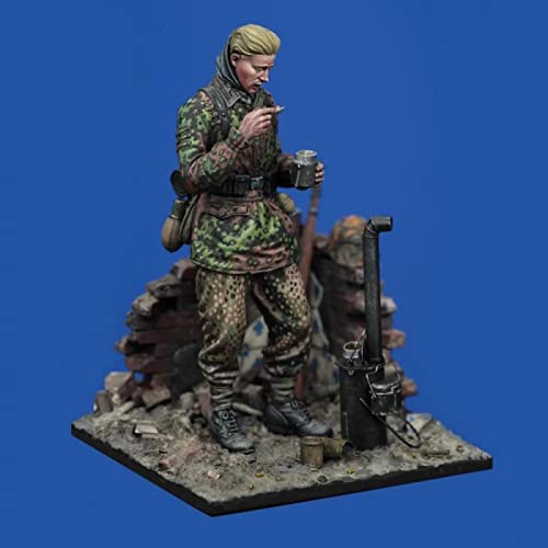 1/35 Figura de Resina Soldado Modelo WWII Soldado alemán Resina Miniatura Kit (1 Persona (con Base, sin Montar y sin Pintar) //OT6-8