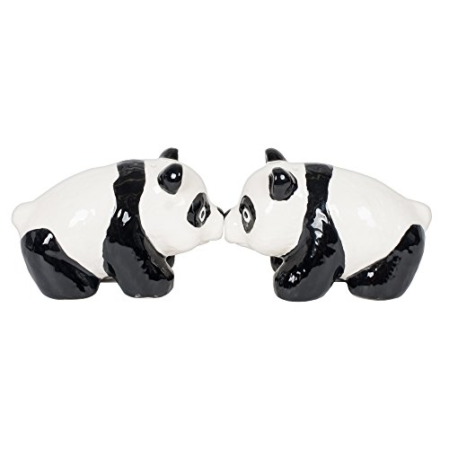 3 L Cutie China Panda Kissing Magnetic Salt & Pepper Shakers - Colecci¨®n de extractos