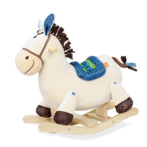 B. toys by Battat - Banjo el Caballo Balancín ' Caballito mecedor clásico de peluche con madera - edad 18 meses para arriba