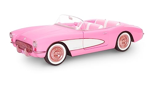 Barbie The Movie - Corvette, Signature Coche vintage de colección de la película Barbie para muñecas, vehículo de juguete de colección, +3 años (Mattel HPK02)