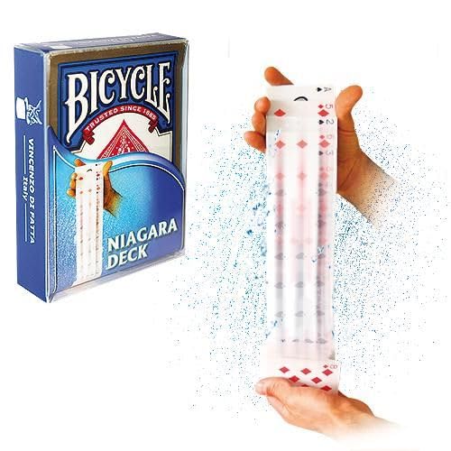 Bicycle Niagara Magic Trick Deck - Increíbles trucos de cartas fáciles para principiantes - Incluye bolsa de cartas de cifrado (azul)