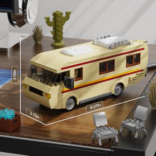 Bloques de construcción RV para Breaking Bad, bloques de construcción de modelo de coche DIY, juego de construcción de autobús educativo creativo mejorado, regalo para fanáticos de Breaking Bad y