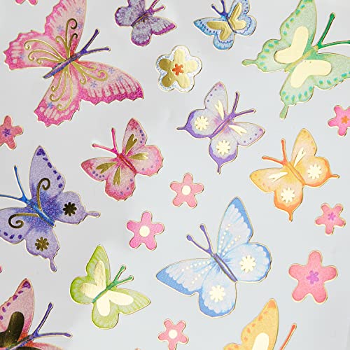 Craft Planet Pegatinas, surtido, mariposas y flores