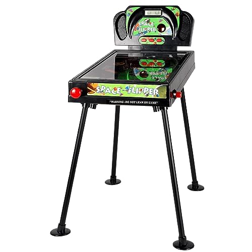 Devessport - Pinball Space Flipper con Patas Fijas 64 x 38 x 88 cm +3 años Efectos de Sonido y Luces