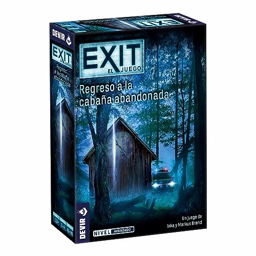 Devir - Exit: Regreso de la Cabaña Abandonada, Juego de mesa en español, juego de mesa con amigos, escape room, juegos de misterio, juego de mesa adulto (BGEXIT21SP)