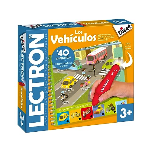 Diset Lectron Los Vehículos niños Español-Juego Educativo Partir de 3 años, Multicolor, 24x21,5x4 (63897)