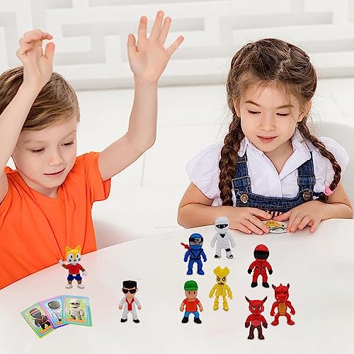 Dubbulon Stumble Guys - Juego De 24 Figuras Stumble Guys Minifiguras | Anime Figura De Acción PVC | Modelo Realista del Personaje Stumble Juguetes Dibujos Animados Modelo