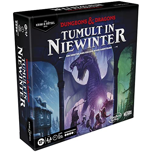 Dungeons & Dragons: Tumult in Niewinter, un Juego de Crimen y Rompecabezas, Juego de Mesa D&D Escape Room para 2-6 Jugadores