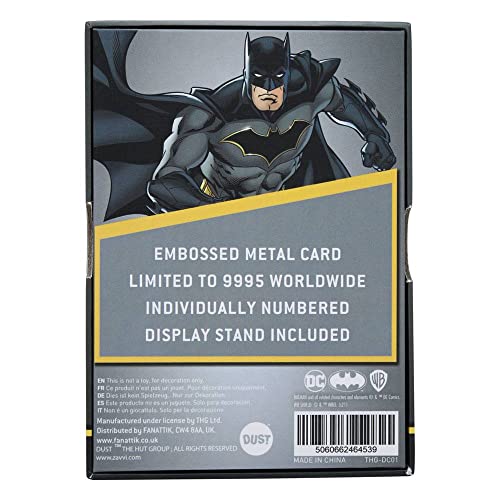 Fanattik DC Comics - Batman - Lingot en métal Collector '9x12.5x2.5cm'