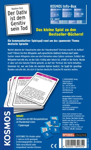 Franckh-Kosmos Der Dativ ist Dem Genitiv Sein Tod - Das Spiel Zum Buch: Für 2-5 Spieler. Spielend Durch den Irrgarten Der deutschen Sprache