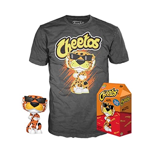 Funko Pop! & Tee: Cheetos - Chester Cheetah - Small - (S) - CHEETOS - Camiseta, Franela - Ropa con Figura de Vinilo Coleccionable - Idea de Regalo - Juguetes y Camiseta de Manga Corta para Adultos