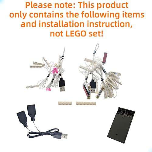 GEAMENT Kit de Luces LED Compatible con Lego Montaña Rusa (Roller Coaster) - Conjunto de luz para Creator 10261 (Juego Lego no Incluido)