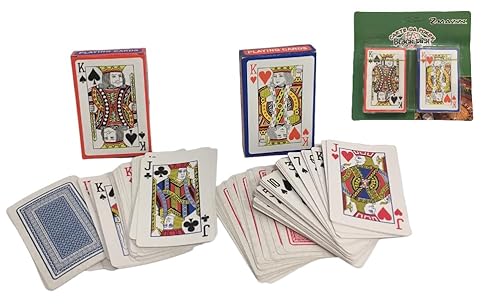 Generico Juego de 2 barajas de póquer, cartas de Black Jack, cartas de Ramino, cartas de Scala 40 tarjetas de Playng Cards, cartas plastificadas, cartas de Burraco, 2 barajas de 54 cartas, 108 cartas