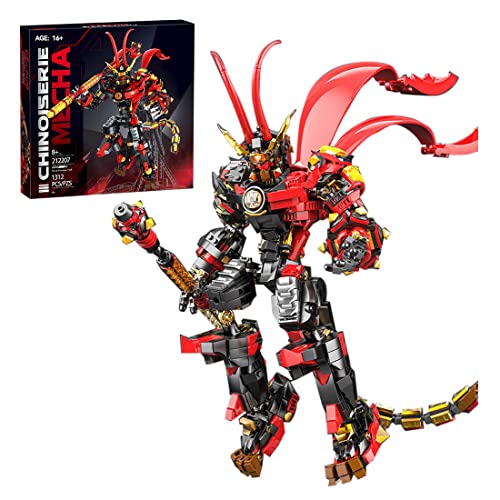 GENRICH Figura Militar Mech Modelo Mech, Kit de Maqueta de Soldado Transformador de Acción Compatible con Lego Ninjago 1312 piezas