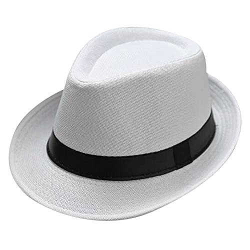 Gionforsy Juego de accesorios para disfraz de gángster de Gatsby para hombre de los años 20 con sombrero de periódico, Estilo2-blanco., talla única