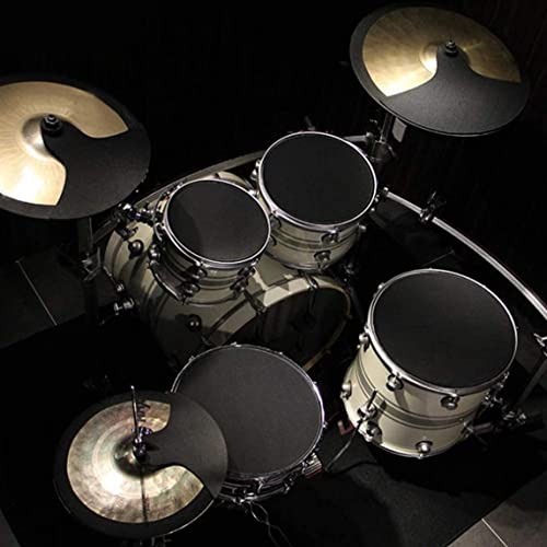 Hajimia Tambor Mude Pads Five Drums Tres placillos Jazz Drum Mute Mute Drumming Paceta de Goma Juego de Almohadillas de 4 Piezas