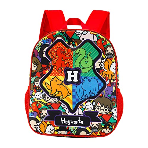 Harry Potter All Together Now-Mochila 3D Pequeña, Rojo, 26 x 31 cm, Capacidad 8.5 L