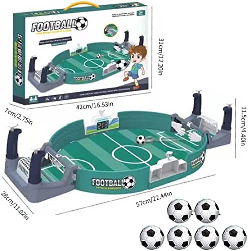 HHYSPA Mini Table Soccer Game, Football Board Game Desktop Interactive Soccer Game Toy Tabletop Football Game Toy with 10 Pcs Mini Football For Kids Adults