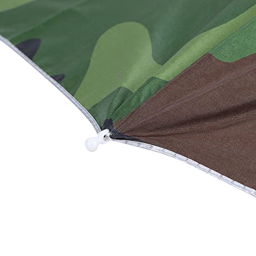 Jopwkuin Sombrero de Paraguas para Adultos, Diadema elástica con Sombrero de Paraguas fácil de Usar para días lluviosos(Camouflage)