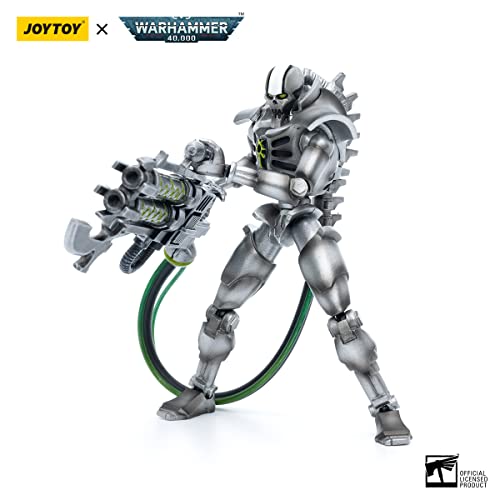 JOYTOY Figura de acción 1/18 Warhammer 40k Mecha Model Necrons Sautekh Dynasty Inmortal con Gauss Blaster