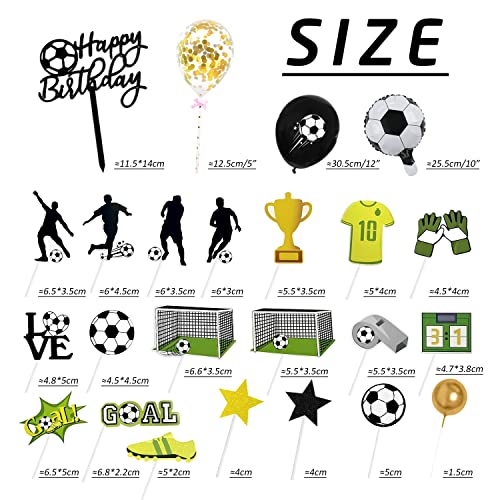 Juego de 51 piezas de decoración para tartas de fútbol, decoración de la Copa del Mundo, decoración de fiesta de cumpleaños, ideal para la escena temática del Mundo