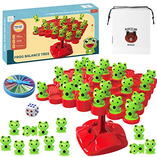 Juego de matemáticas de Equilibrio de Rana, balanza de matemáticas Juguetes Montessori, Dos Jugadores Rana Equilibrio Juego de Mesa para niños, Juego de matemáticas para niños Regalo Edad 3+