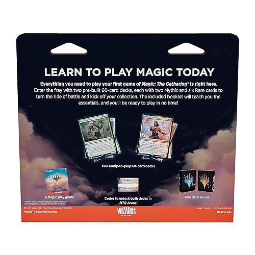Kit de inicio de 2023 de Magic: The Gathering - Aprende a jugar con 2 mazos listos para usar + 2 códigos para jugar a cartas de fantasía en línea (Para 2 jugadores) (Versión en Inglés)