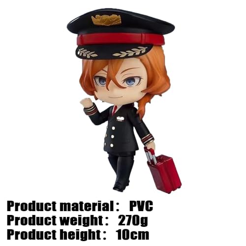 KWJTOY Bungo - Figuras de perros callejeros, figura de Nakajima Atsushi de PVC, versión Q, estatuas de anime, cabeza intercambiable, adornos de modelo, regalos coleccionables (2 piezas/juego-d)