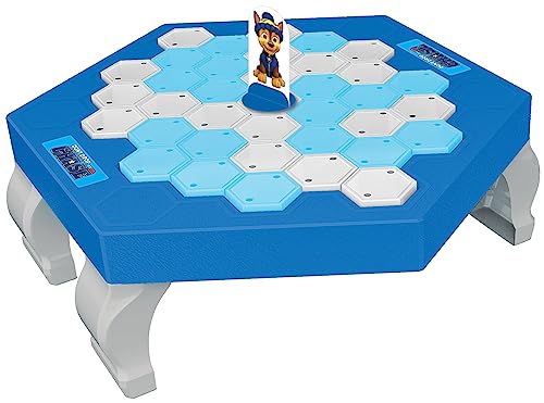 La PAT PATROUILLE – Don'T DROP CHASE – Paw Patrol – Juego de mesa La Patrulla Canina – 37 bloques de hielo – Ayuda a cazar fuera del hielo sin caerla, juguete para niños de 4 años y +