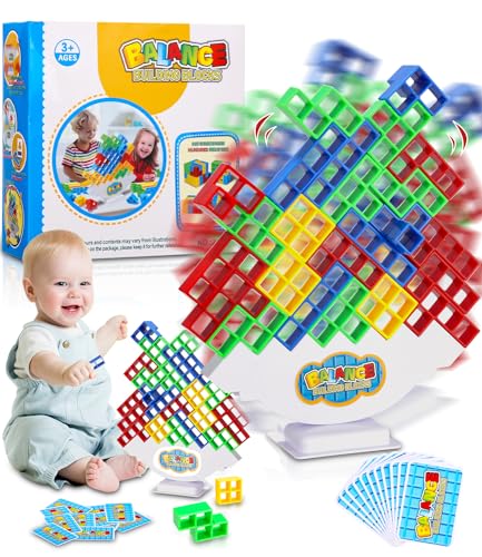 LEAZZLE 48PCS Balance-Spiel,Stapelspiel Spielzeug,Stacking Blocks Balanceing Game,Descompresión Balance Bloques Construcción,Juguetes educativos,Regalo Navidad Cumpleaños 3 + Años (48 PCS)