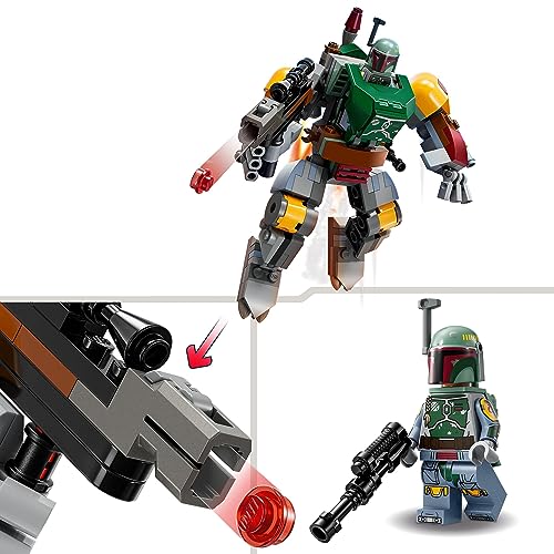 LEGO 75369 Star Wars Meca de Boba Fett, Figura de Acción para Construir con Bláster y Mochila Propulsora, Set Coleccionable para Niños