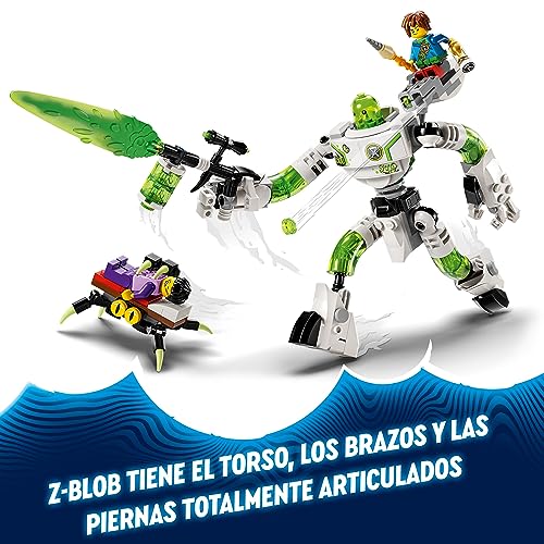 LEGO DREAMZzz 71454 Mateo y Z-Blob, el robot de juguete con figura grande y minifiguras de Jayden