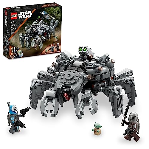 LEGO Star Wars Spider Tank 75361, juguete de construcción Mech de The Mandalorian Temporada 3, Bo-Katan y Grogu 'Baby Yoda', idea de regalo para niños a partir de 9 años