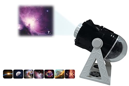 Lexibook - Planetario parlante 2 en 1 proyector de Constelaciones e imágenes, 24 imágenes para Descubrir el Espacio, 2 cúpulas de Constelaciones, Blanco/Negro, NLJ181i2