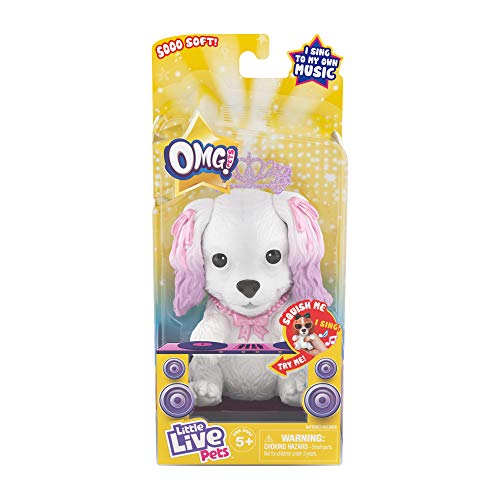 Little Live OMG Pets Have Talent - Cachorro interactivo suave y esponjoso que viene a la vida, canta, llora y come - bailarina