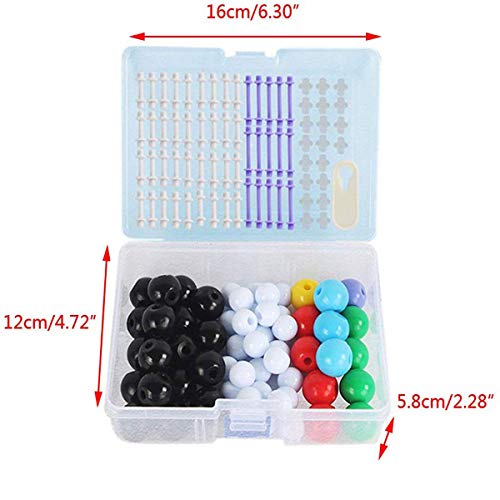 Mengger Modelos Moleculares Kit 113Pcs Química Orgánica e Inorgánica Química Científica atomía Atomizador enseñanza Set de Aprendizaje Molecular Modelo Molecular