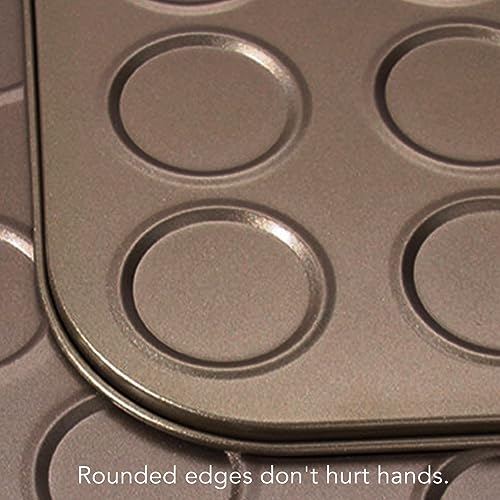 Molde para Hornear Muffins, Molde para Hornear Muffins Multifuncional Dorado para Sala de Cocina (25 hoyos)