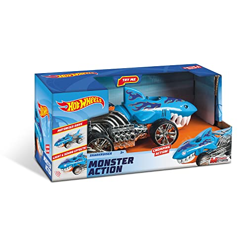 MONDO MONDO-51204 Motors Monster Action SHARKRUISER-Coche de fricción para niños-Luces y sonidos-51204, Color livrea Hot Wheels (51204)