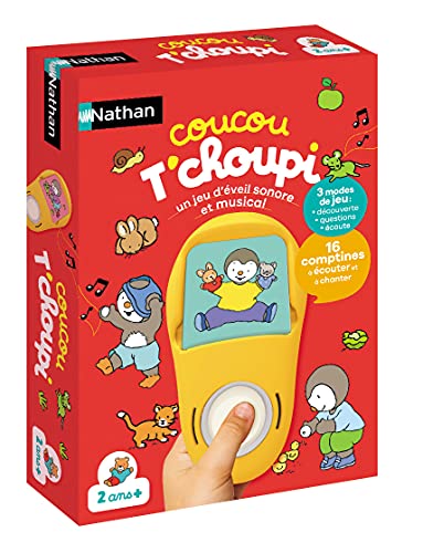Nathan - Cuco T'Choupi - Juego electrónico - Juego de Despertar - Escucha y descubre Las rimas con T'Choupi! – A Partir de 2 años