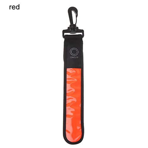 NHOSS Mochila Reflectante Luminosa LED Que Brilla intensamente, luz Colgante, Pulsera de Alerta de Seguridad for Correr de Noche, luz for Brazalete de Deporte al Aire Libre (Color : Red)