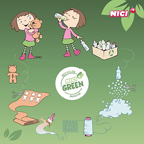 NICI luciérnaga Glim Jim 10cm Verde-Colgante de Peluche de Animal sostenible con aro cordón, Llavero y portallaves (49101)