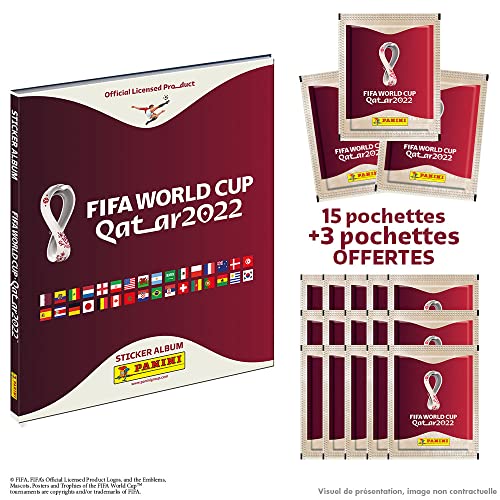 Panini FIFA WORLD CUP QATAR STICKERS 2023 MONOCOUVETTE 1 álbum Hard cover + 15 fundas + 3 ofertas