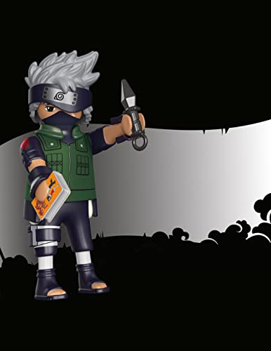 PLAYMOBIL Naruto Shippuden 71099 Kakashi con Perro, Kunai y Libro, diversión de Juego Creativo para Fans del Anime con Grandes Detalles y Extras auténticos, 11 Piezas, a Partir de 5 años