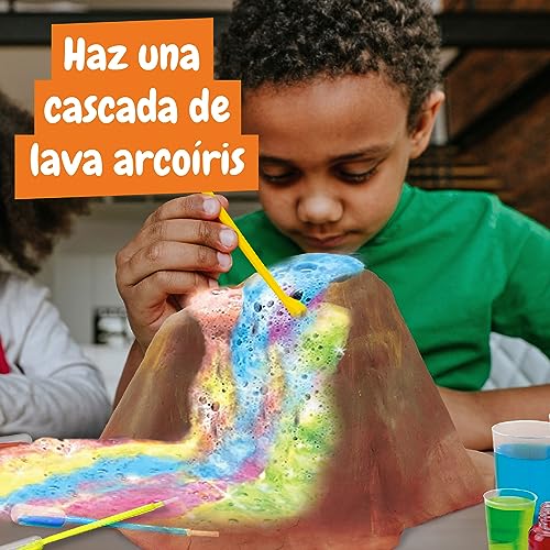 Science4you Volcán Arco Iris - Haz un Volcán Que Brilla en la Oscuridad para Niños, Juegos de Volcán + 12 Experimentos para Niños 8+ años, Juguetes Educativos, Regalos para Niño y Niña 8 9 10+ años