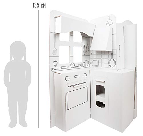 small foot Small foot-11800 Cocina Infantil de cartón Artesanal, pequeños Cocineros Estrella, Grande, a Partir de Tres años. Toys (11800)