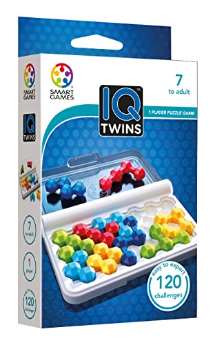 SmartGames - Iq Twins | Juegos De Mesa Niños 7 Años O Más | Juegos Educativos 7 Años O Más | Rompecabezas Niños Y Rompecabezas Adultos | Juegos De Viaje