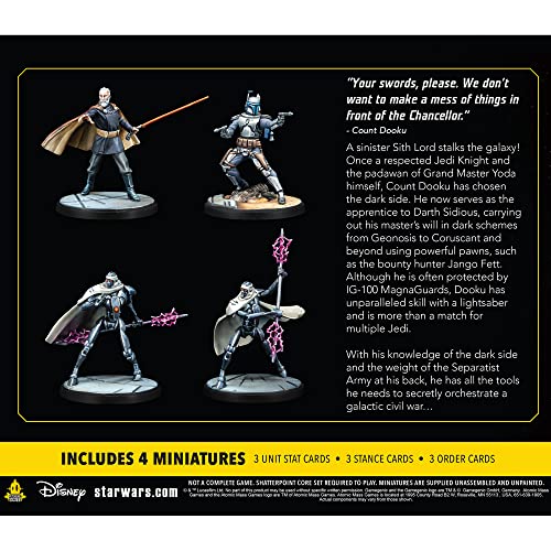 Star Wars Shatterpoint - Twice The Pride Count Dooku Squad Pack - Juego de Miniaturas en Multilenguaje (Incluye Español)