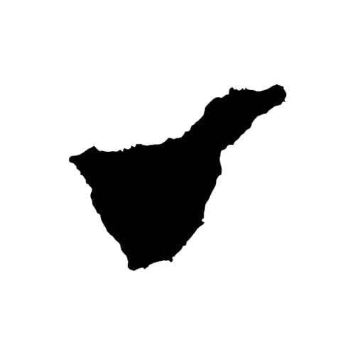 Teneriffa - Pegatinas con contorno de España, Canarias, Santa Cruz, Vacaciones, Auditorio, 14 x 12 cm, en 21 colores